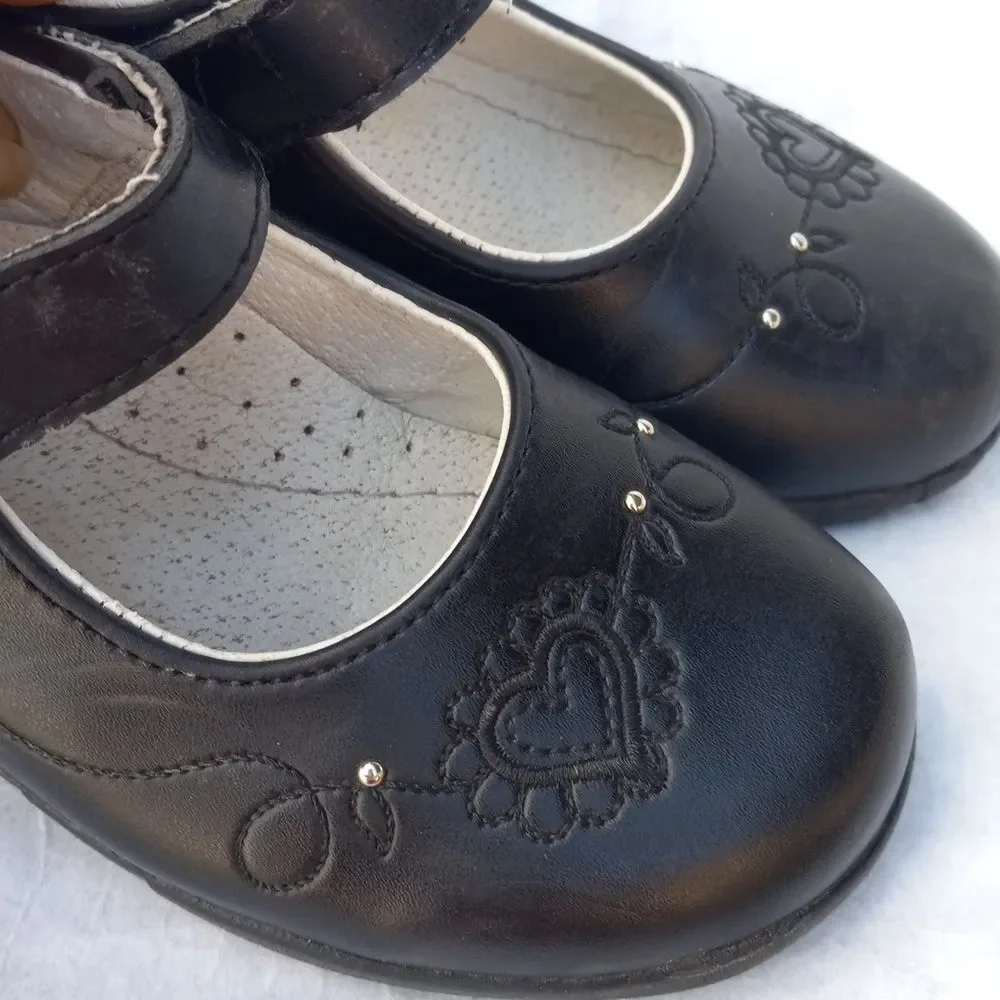 Lady Flores Black Little Girl's Shoes Size 2.5